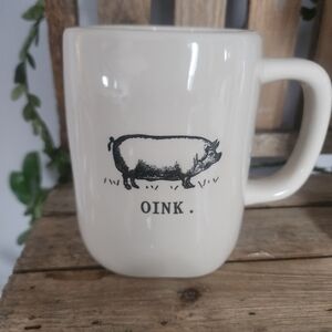Rae Dunn Piggy "OINK"  Farmhouse Mug.